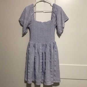 Flutter Sleeve Smocked Dress